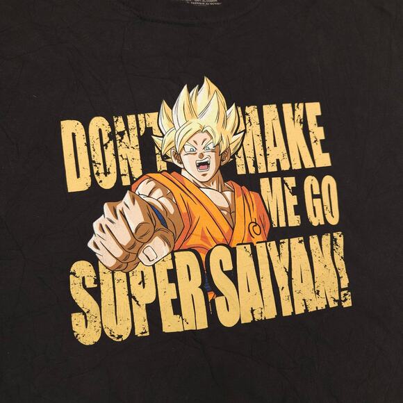 Dragon Ball Z Anime Crew Neck Graphic Casual T Shirt Adult Mens Size L Black - Picture 4 of 9